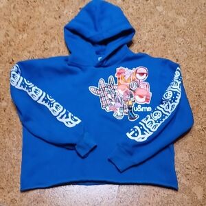 Kodoneworld Men's Blue Graffiti Manga Kodonism Hoodie Size M